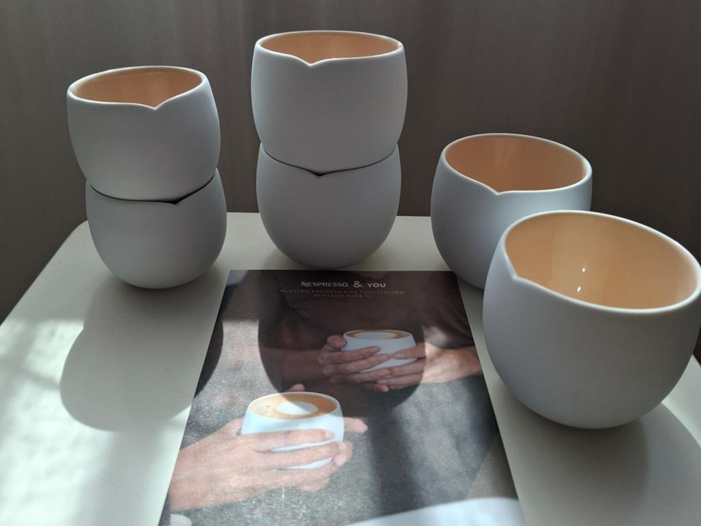 Nespresso Origin Mahdavi kopjes - set van 6, Overige typen, Ophalen of Verzenden, Zo goed als nieuw, Steen/keramiek
