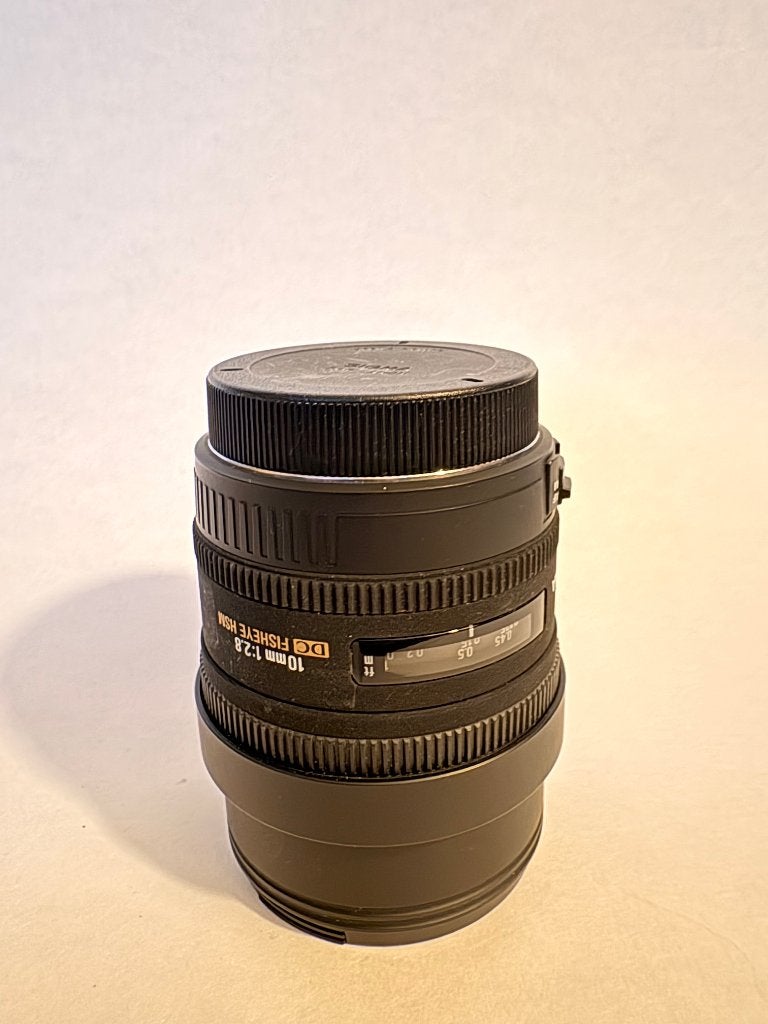Sigma 10mm 2.8 EX DC Fisheye HSM, Gebruikt, Sigma, Zonnekap, Fisheye-lens