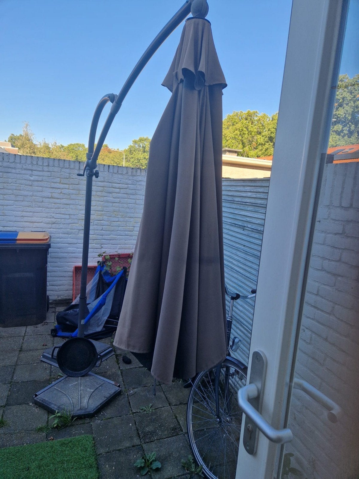 Zweefparasol, Tuin en Terras, Ophalen, Zo goed als nieuw, 2 tot 3 meter, Zweefparasol