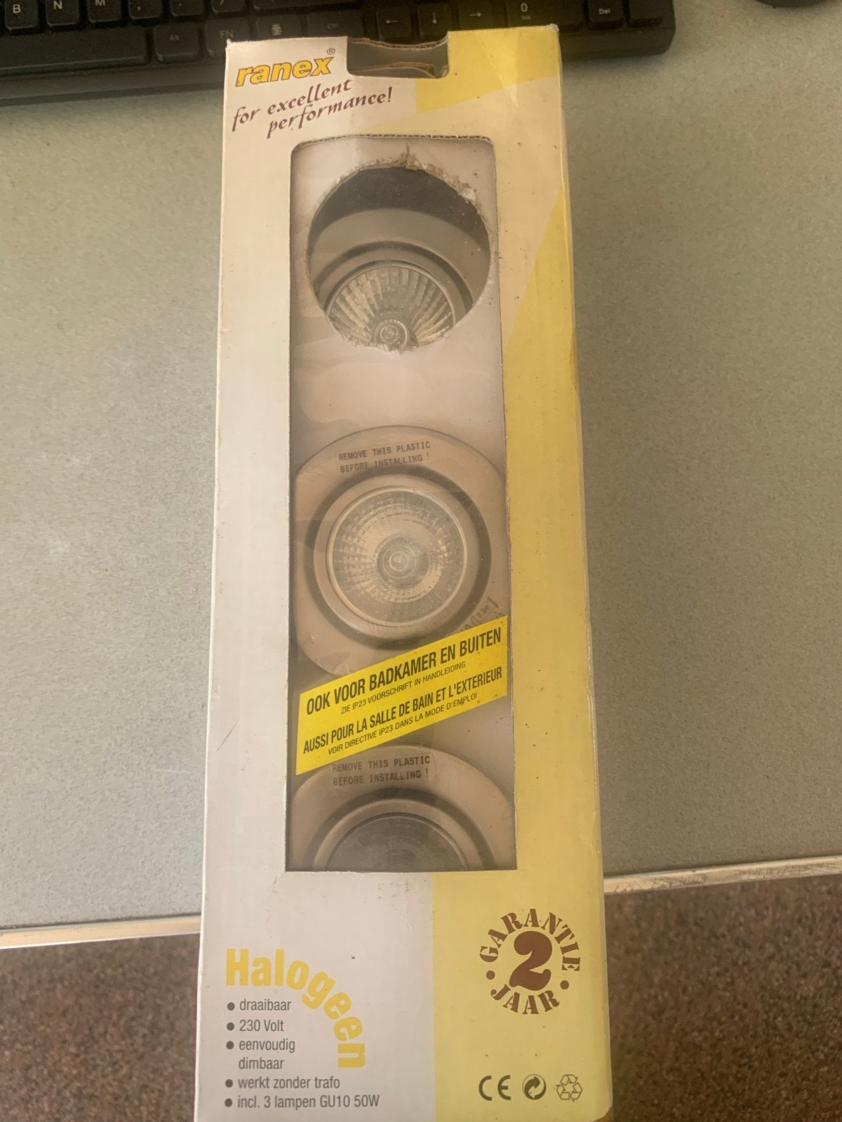 Ranex Halogeen Inbouwspots - 3 stuks, GU10 50W, Halogeen, GU10, Dimbaar, Nieuw