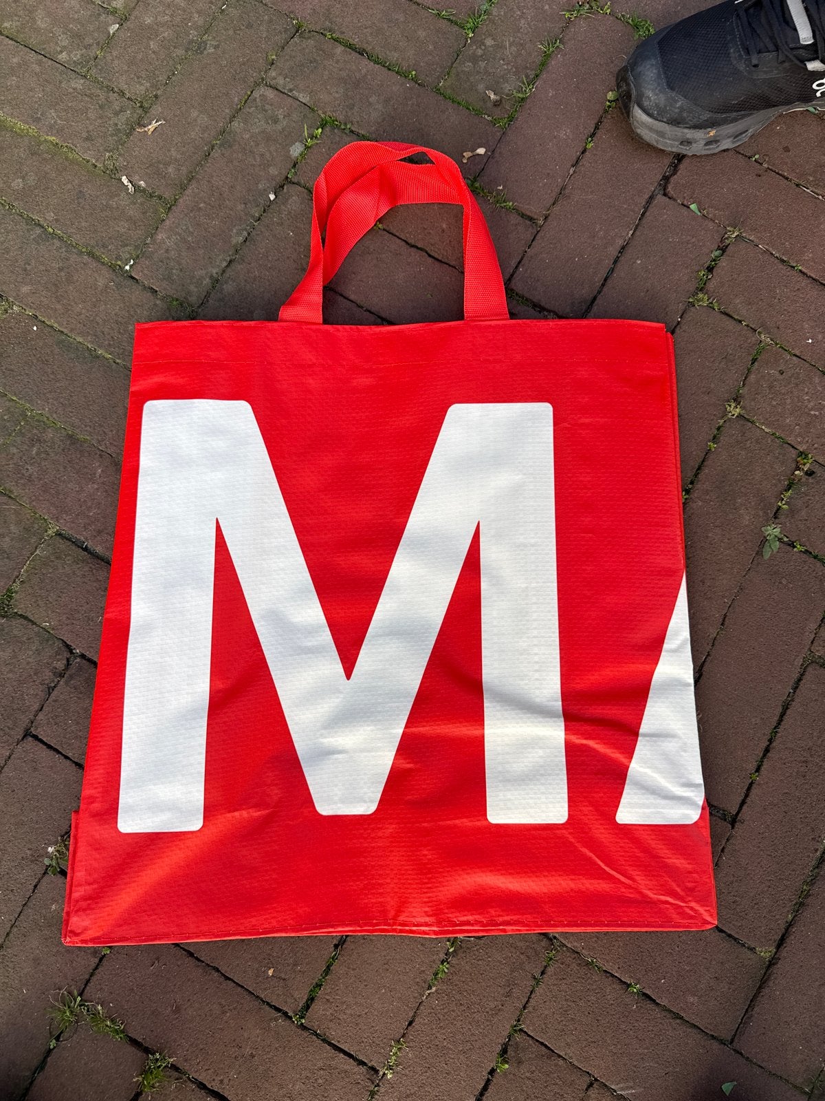 Hema tas - Rode shopper met wit grote hema erop, Ophalen of Verzenden, Nieuw, Rood, Shopper
