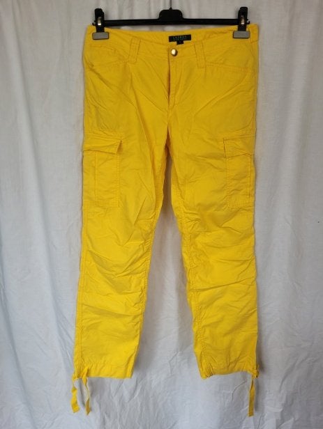 Gave gele cargo dames zomerbroek mt M merk Ralph Lauren, Maat 38/40 (M), ., Geel, Ophalen of Verzenden