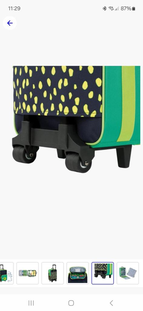 Kinder trolley met neushoorn design - Ideaal voor reizen, Ophalen