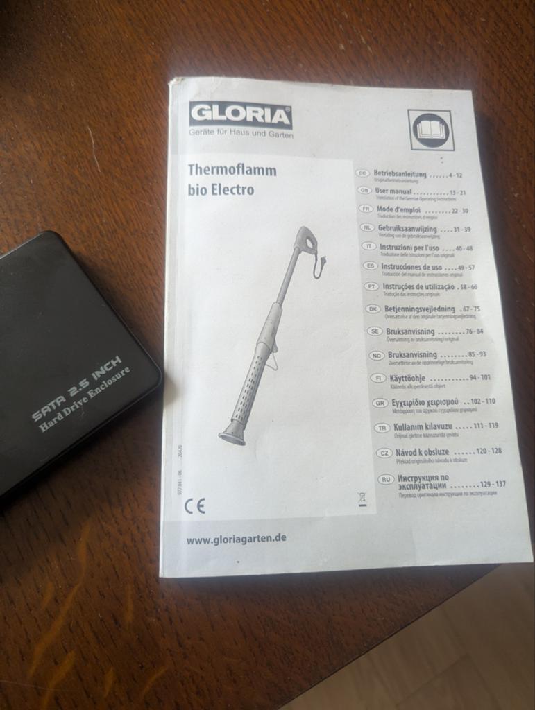 Nieuwe Gloria Thermoflamm bio Electro onkruidbrander, Ophalen, Nieuw, Gloria