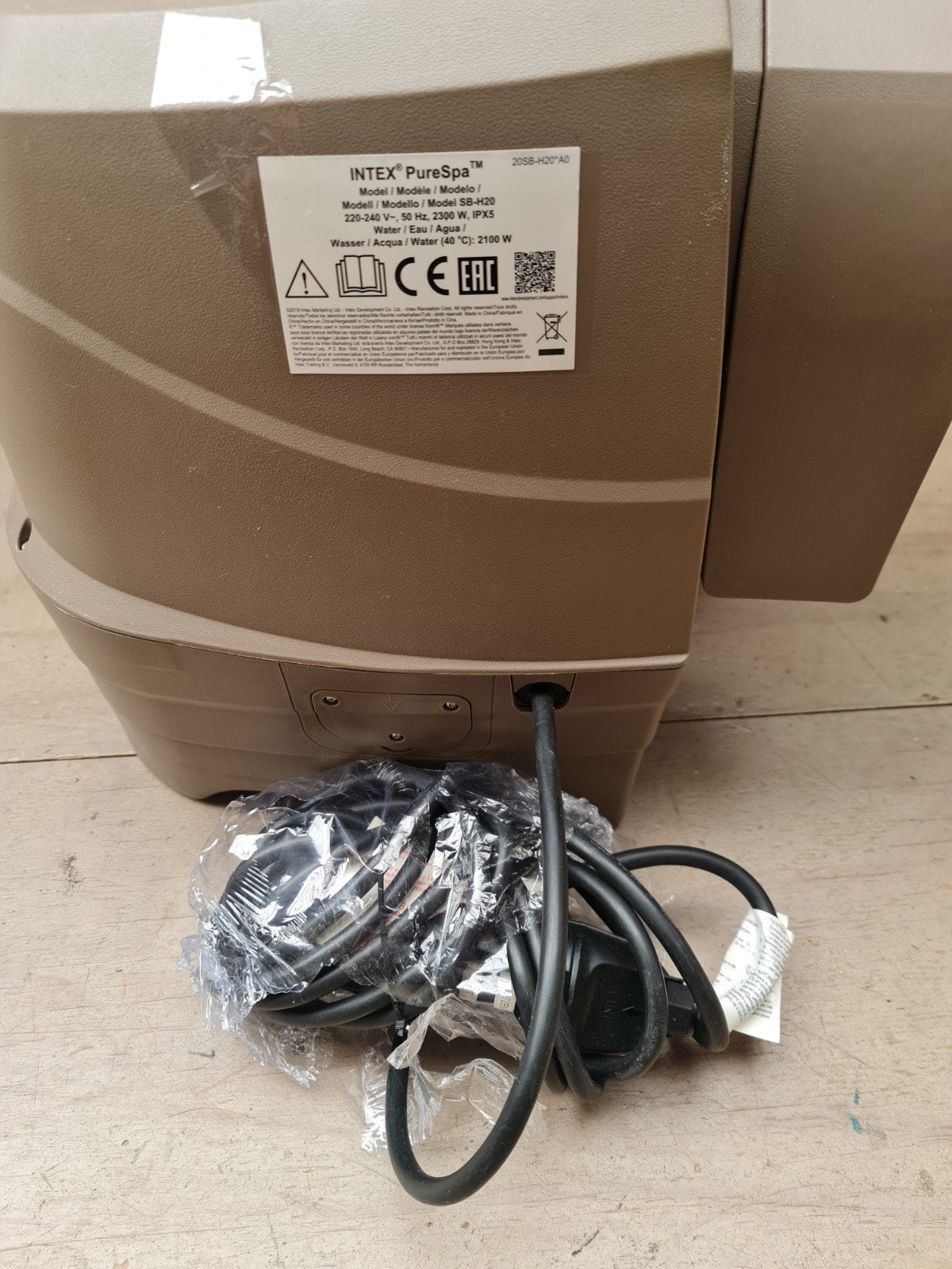 INTEX PureSpa  SB-H20  nieuwe verwarming/ pomp, Ophalen of Verzenden, Nieuw, Pomp