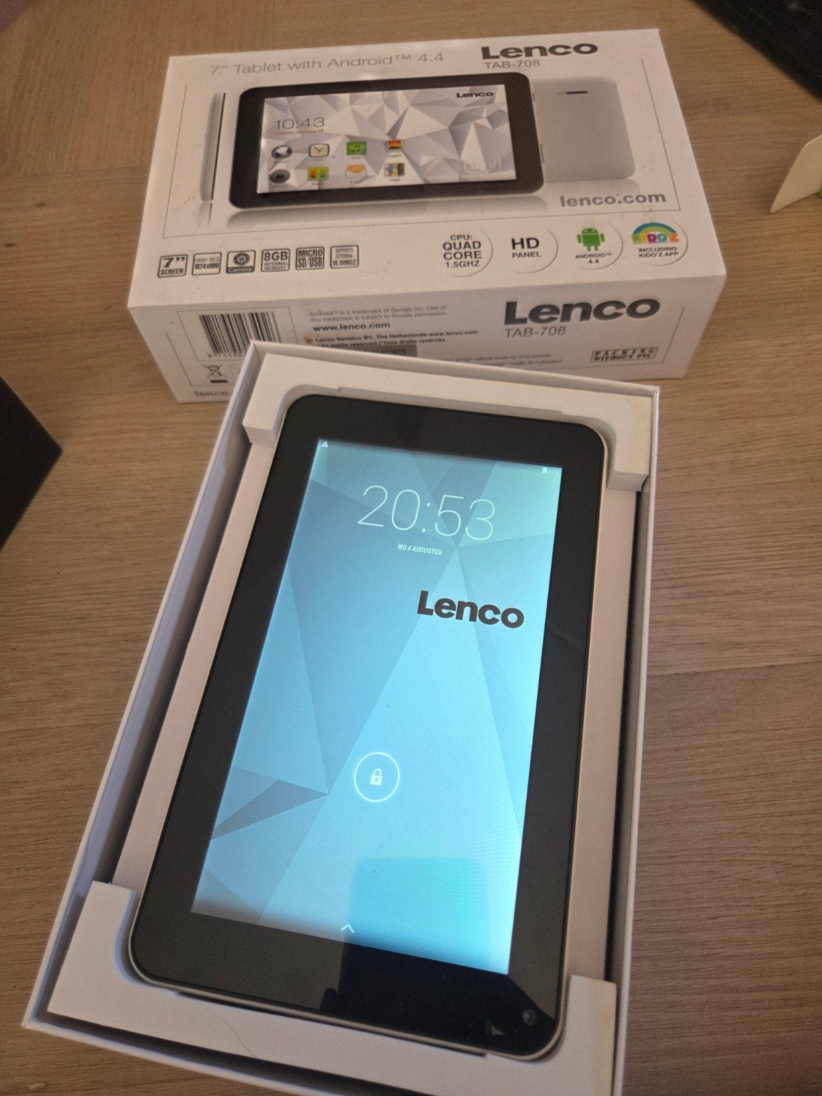 Lenco TAB-708 7" Tablet met Android 4.4 - zgan in doos, Computers en Software, Android Tablets, Ophalen, Lenco, Nieuw, 7 inch of minder