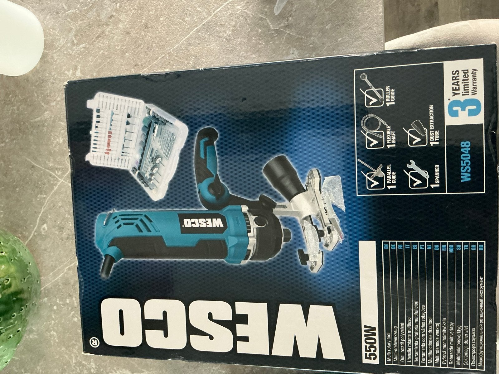 Wesco Multitool WS5048 - 550W met Werkstation & 282 Acc., Doe-het-zelf en Verbouw, Ophalen of Verzenden, Nieuw