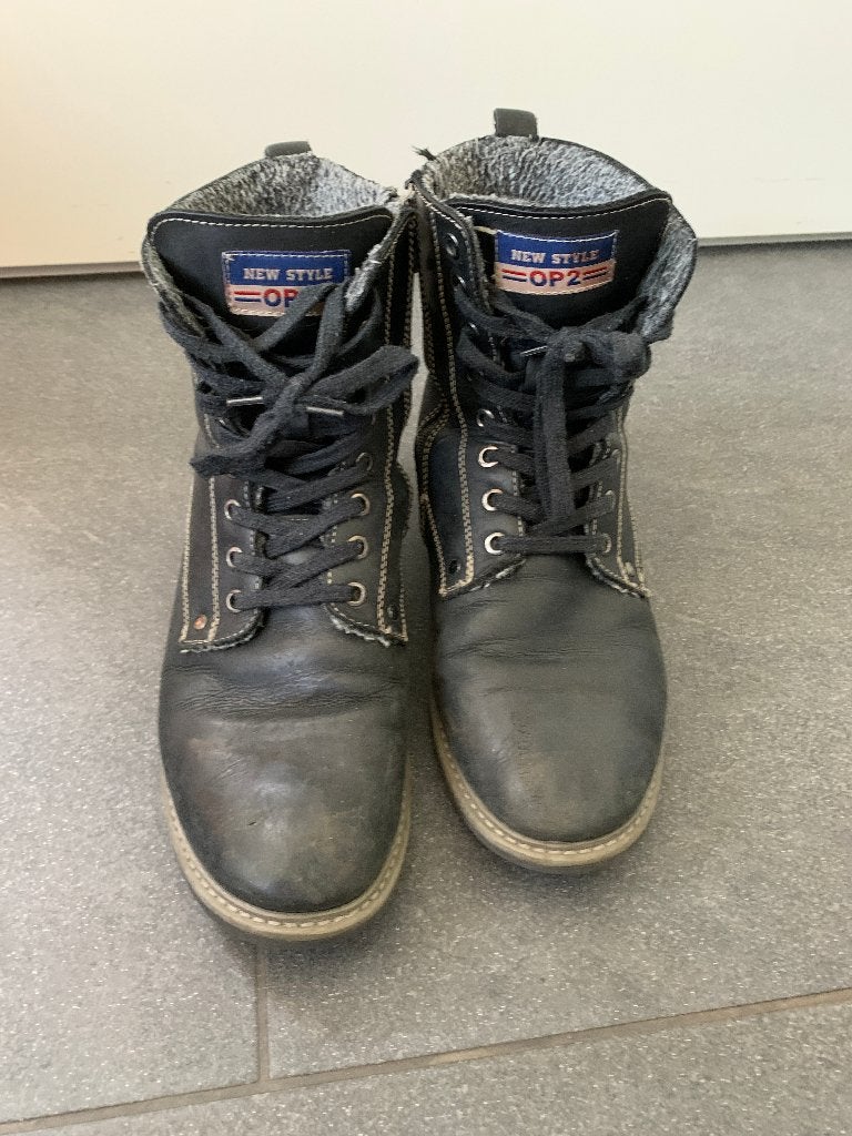 Donkerblauwe dames boots - New Style - Maat 40, Blauw, Lage of Enkellaarzen, Ophalen of Verzenden, Gedragen