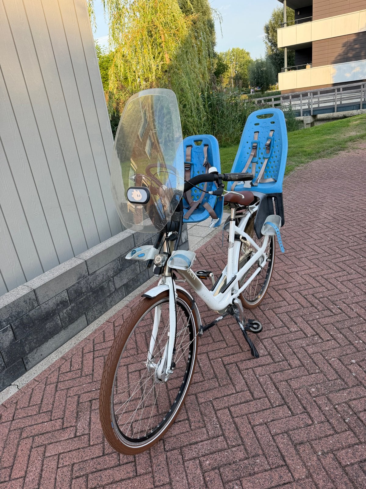 Puch Elegance moederfiets + 2 Yepp kinderzitjes, Fietsen en Brommers, Fietsen | Dames | Moederfietsen, 2 zitjes, Gebruikt, Versnellingen
