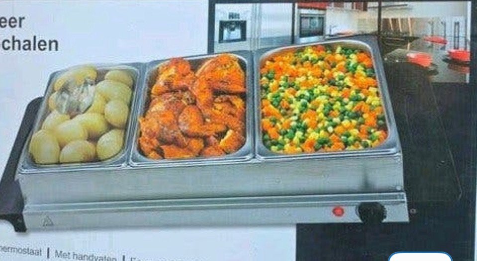 Bain marie Buffet Warmers 2 verschillende 25,- pst, Ophalen, Zo goed als nieuw