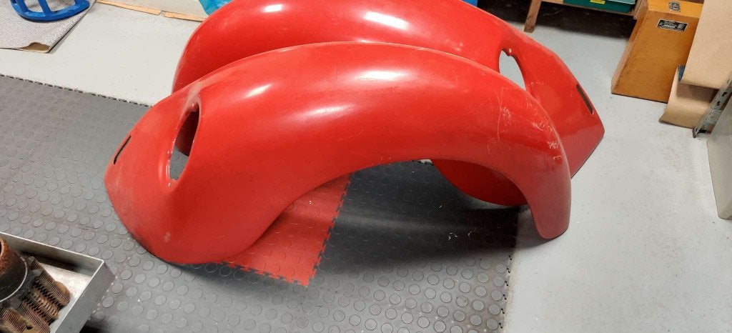 Kerscher vw kever achter schermen en Porsche staande koelkap, Ophalen, Volkswagen, Nieuw, Spatbord