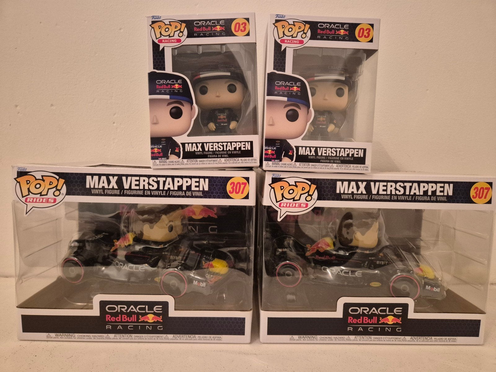 Max verstappen 4x funko pop nieuw ongeopend in 1 koop €140, Ophalen, Nieuw