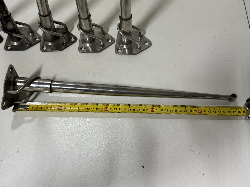 6 x RVS scepter 47 cm met scepterpot, Ophalen of Verzenden, Nieuw, Lijn of Blok