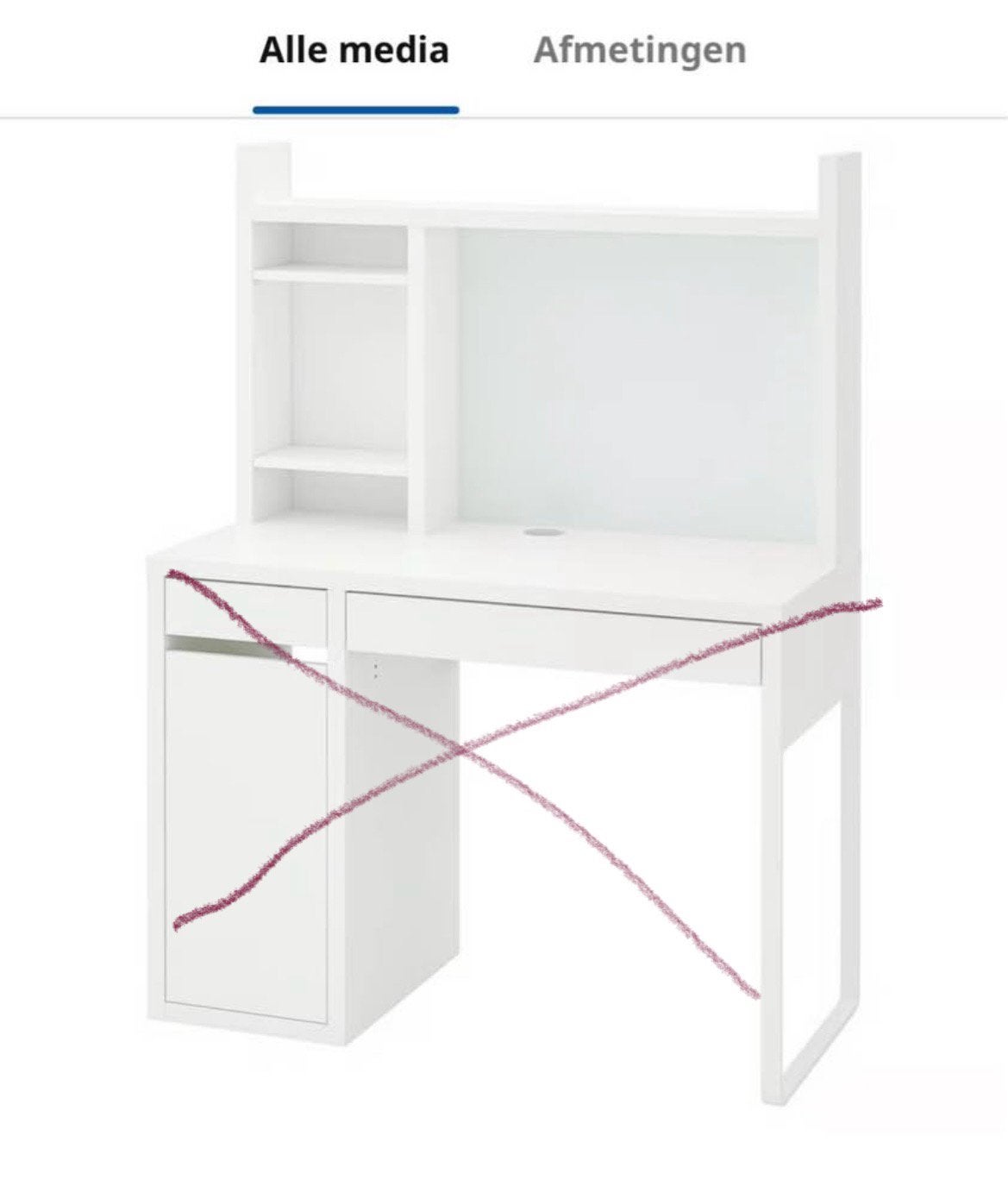 Bovenstuk met spiegel kaptafel, Ophalen, Zo goed als nieuw, 50 tot 100 cm, Minder dan 100 cm