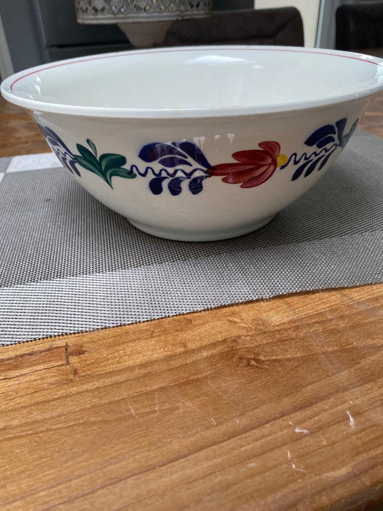 Boerenbont kom, Gebruikt, Ophalen of Verzenden, Kom(men), Aardewerk