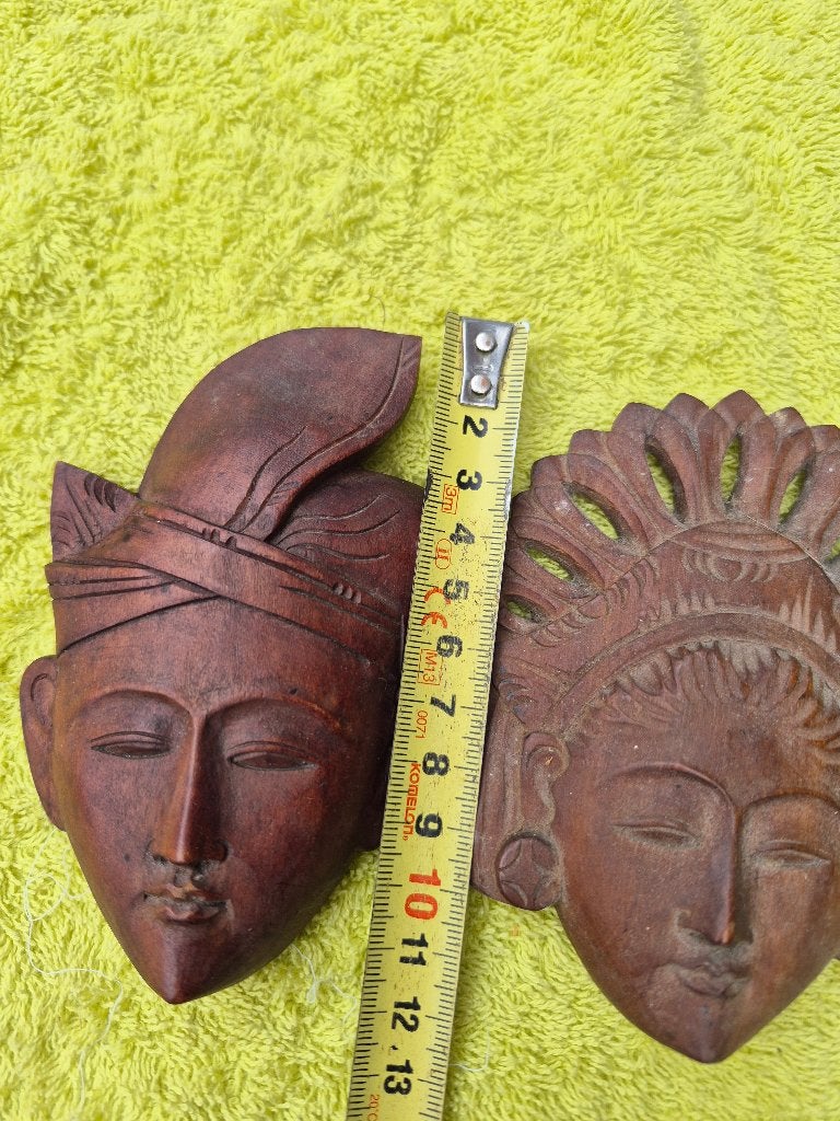 Balinees houten houtsnijwerk, masker, godheid of mythologisc, Antiek en Kunst, Ophalen, Art deco, Masker, Handgemaakt