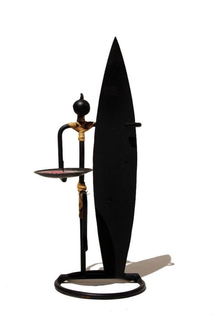 Laurids Lønborg – Denemarken – Surfer – Modernist kandelaar, Gebruikt, Zwart, Ophalen of Verzenden, 29 cm