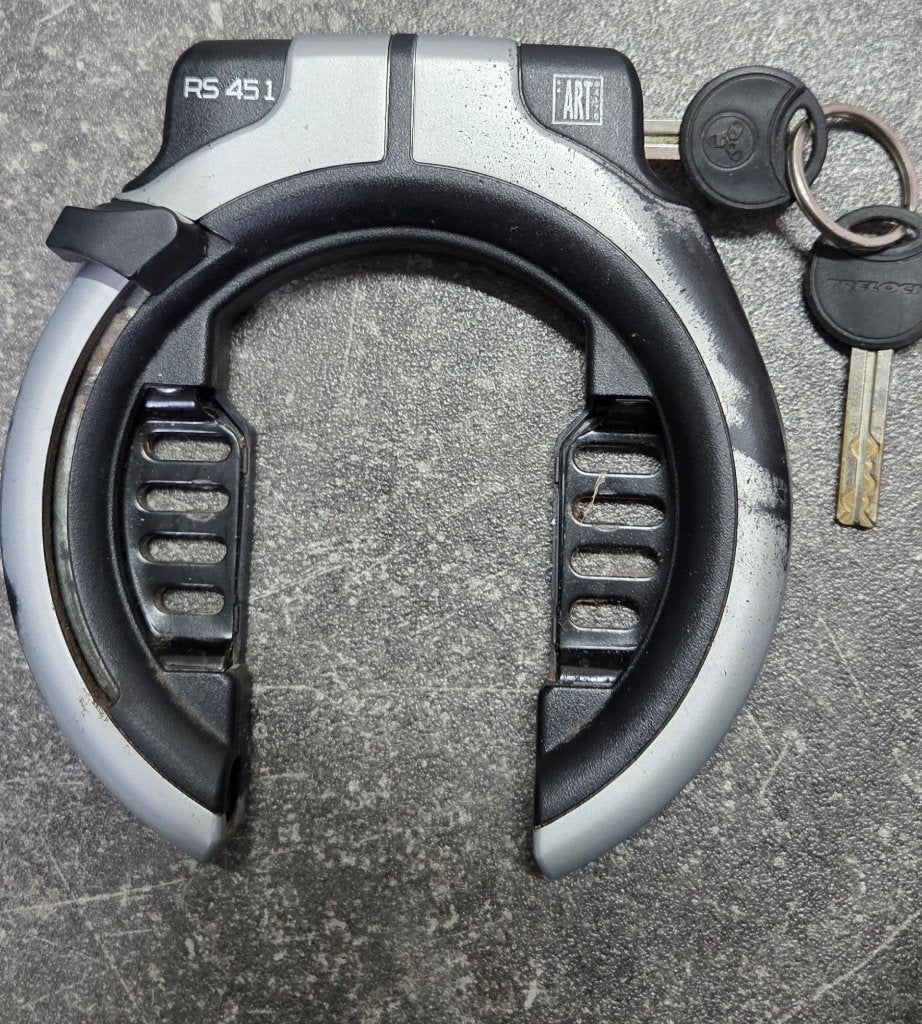Trelock rs 450 zr 20 zilver/zwart fietsslot, fiets slot,ART2, Fietsen en Brommers, Fietsaccessoires | Fietssloten, Ophalen of Verzenden