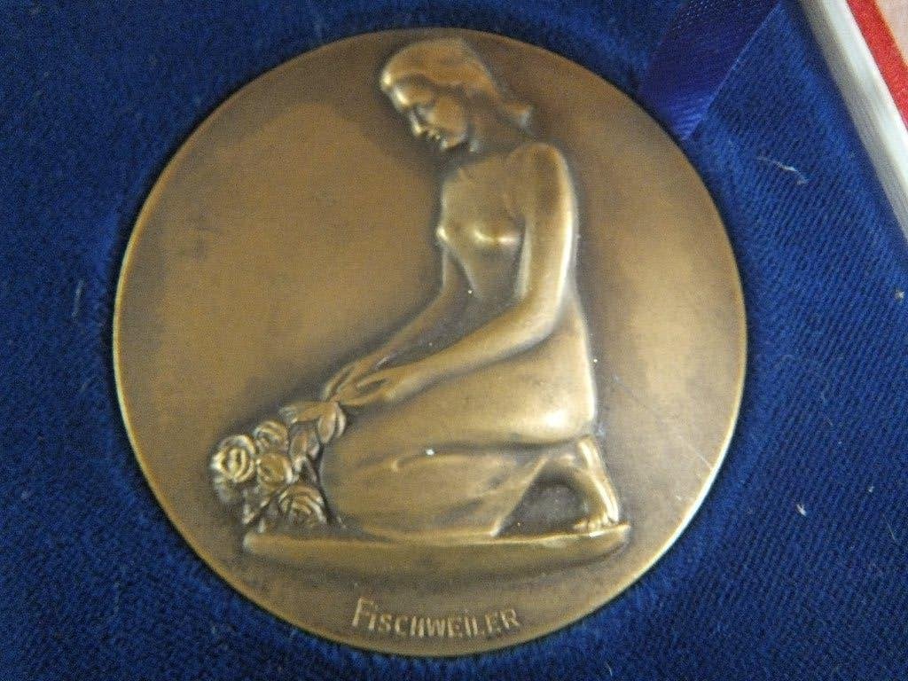 bronzen gedenkpenning, Ophalen of Verzenden, Brons, Buitenland