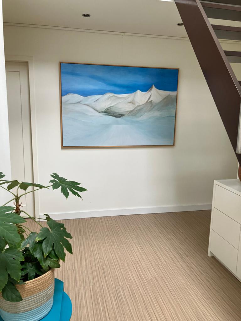 Schilderij: besneeuwd berglandschap, Ophalen