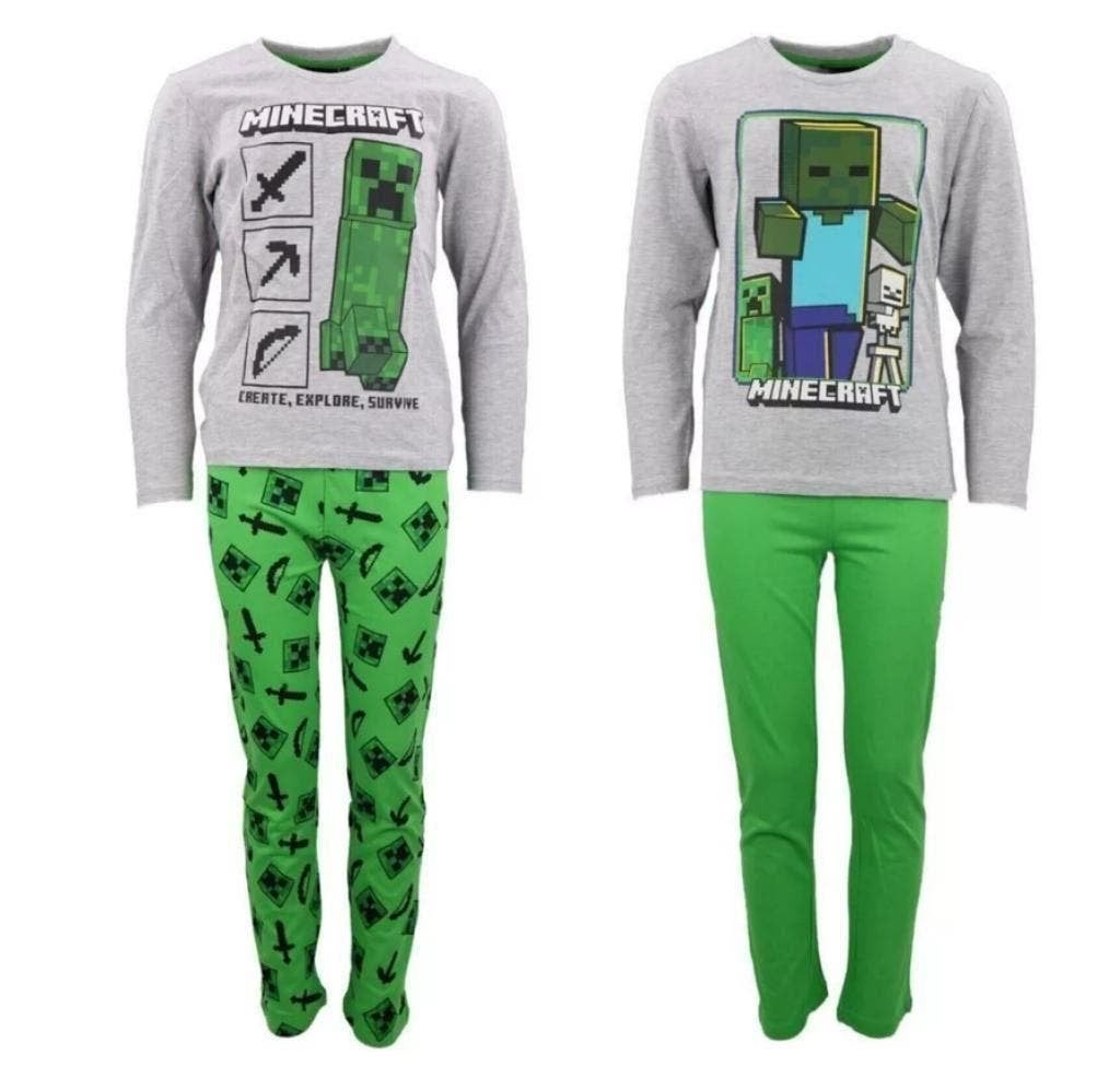 Minecraft Pyjama - Mt 128 - 134 - 140 - 146 - 152  - Katoen, Nacht- of Onderkleding, Minecraft, Nieuw, Ophalen of Verzenden