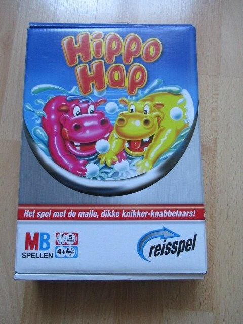 Hippo hap, reisspel, van mb spellen, z.g.a.n., Een of twee spelers, Ophalen of Verzenden, Zo goed als nieuw, MB spellen
