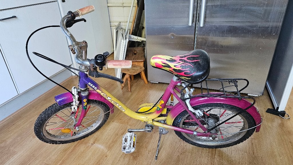 Hero Kidd 16 inch fiets met lekvrije banden, Ophalen, Velgrem, Hero, 16 tot 20 inch