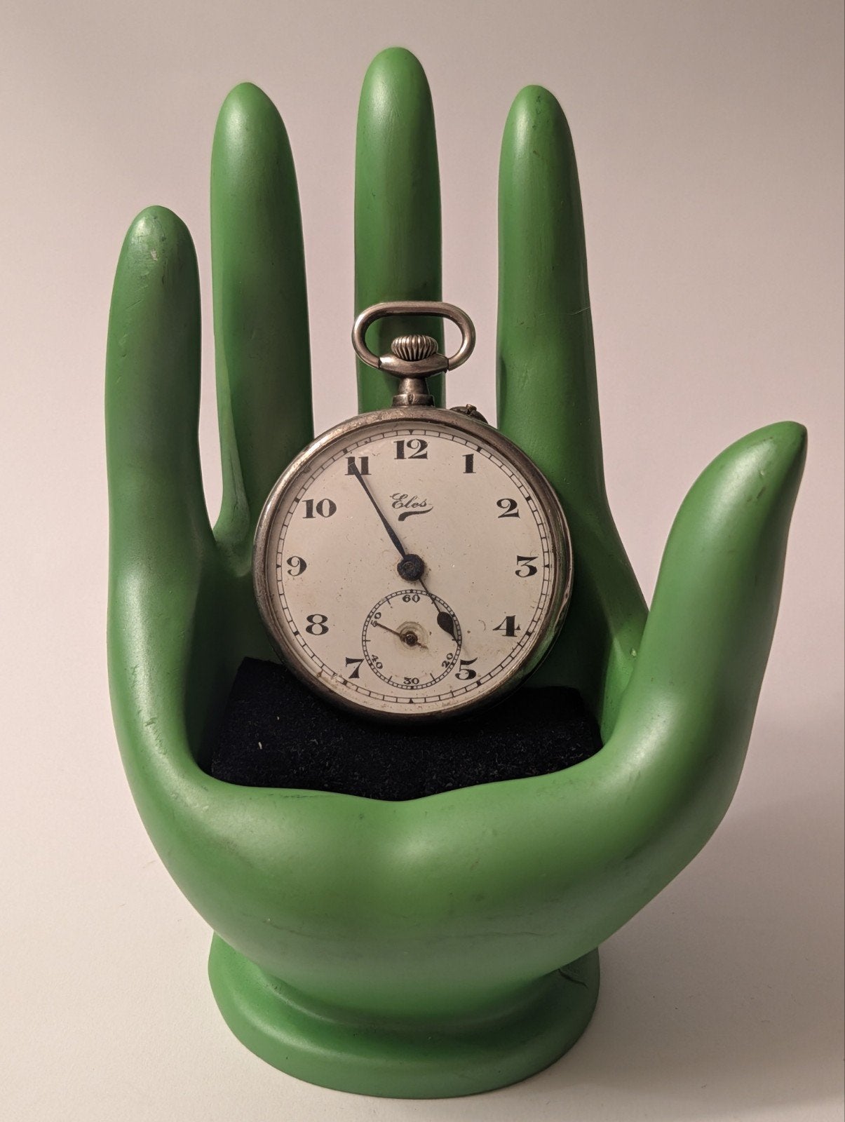 Antiek zilveren zakhorloge, merk Elos, Zwitsers uurwerk, Overige merken, Zakhorloge, 1900 tot 1930, Ophalen of Verzenden