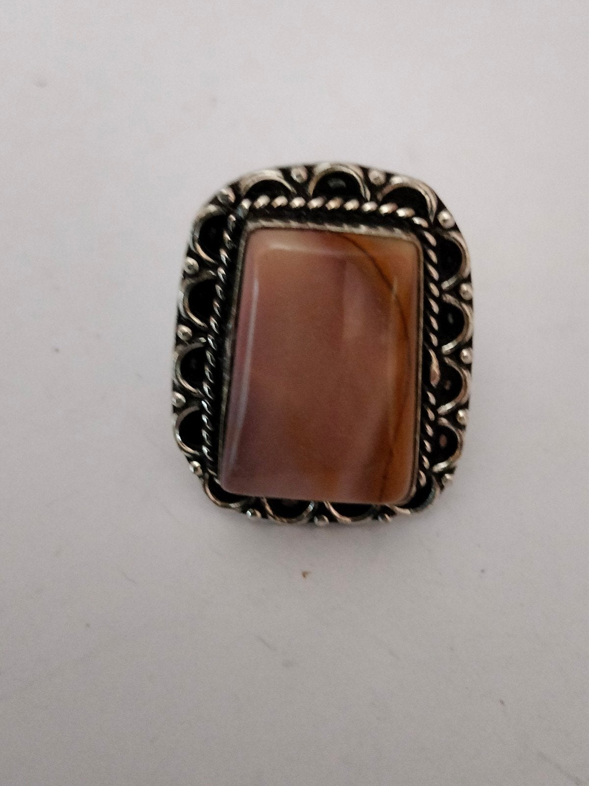 Zilveren ring met mookaiet maat 18, 18 tot 19, Overige kleuren, Verzenden, Nieuw