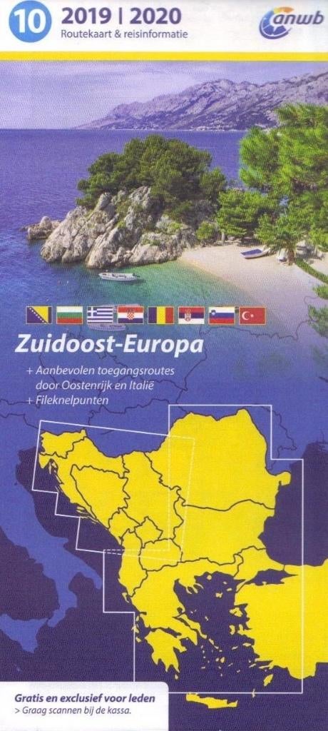 ANWB RouteKaart Slovenie+Turkije+Kroatie+Griekenland en meer, Boeken, Atlassen en Landkaarten, ANWB, 2000 tot heden, Nieuw, Landkaart