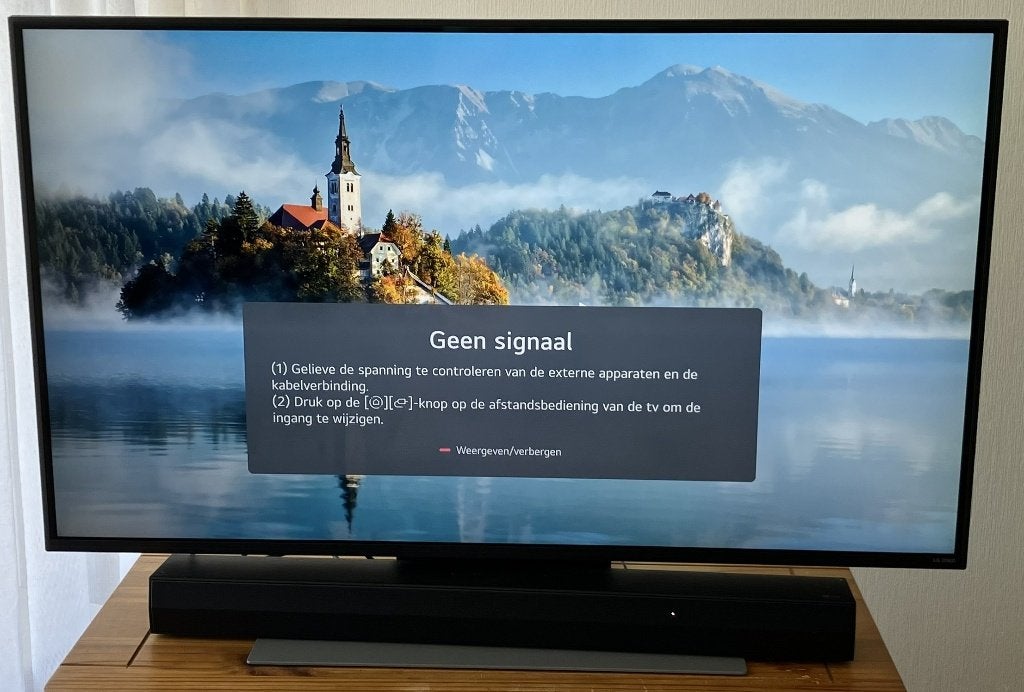 LG 43 inch QNED televisie + LG DS40T soundbar, Ophalen, LED, 50 Hz, Zo goed als nieuw
