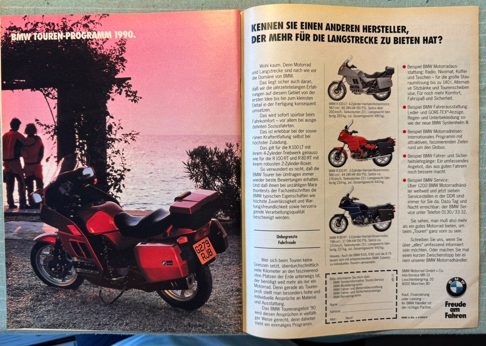 Advertentie 1990 BMW K100LT en R100RT R80 RT, Verzenden, Zo goed als nieuw, Motoren