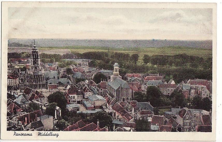 Middelburg Panorama ca. 1915., Verzamelen, Verzenden, Voor 1920, Ongelopen, Zeeland