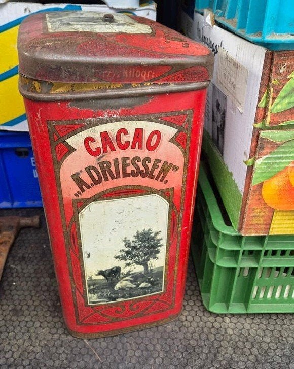 groot A. Driessen Cacao Winkelblik voor 12,5 kg., Ophalen of Verzenden, Gebruikt, Overige