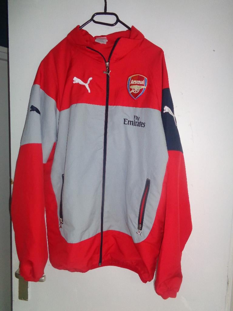 Puma trainingsjack van Arsenal in de maat L, Ophalen of Verzenden, Zo goed als nieuw, Voetbal, Rood