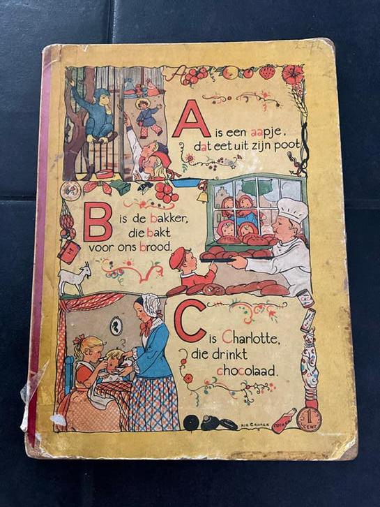 1e druk Vintage Prentenboek A is een aapje Rie Cramer Mulder, Boeken, Ophalen of Verzenden