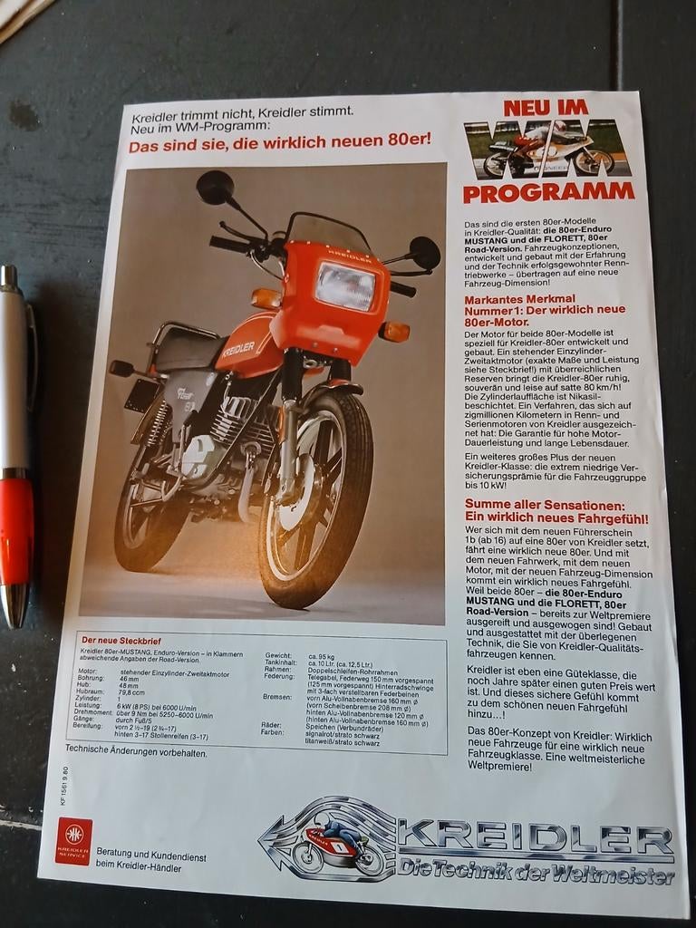 Kreidler mustang, Ophalen