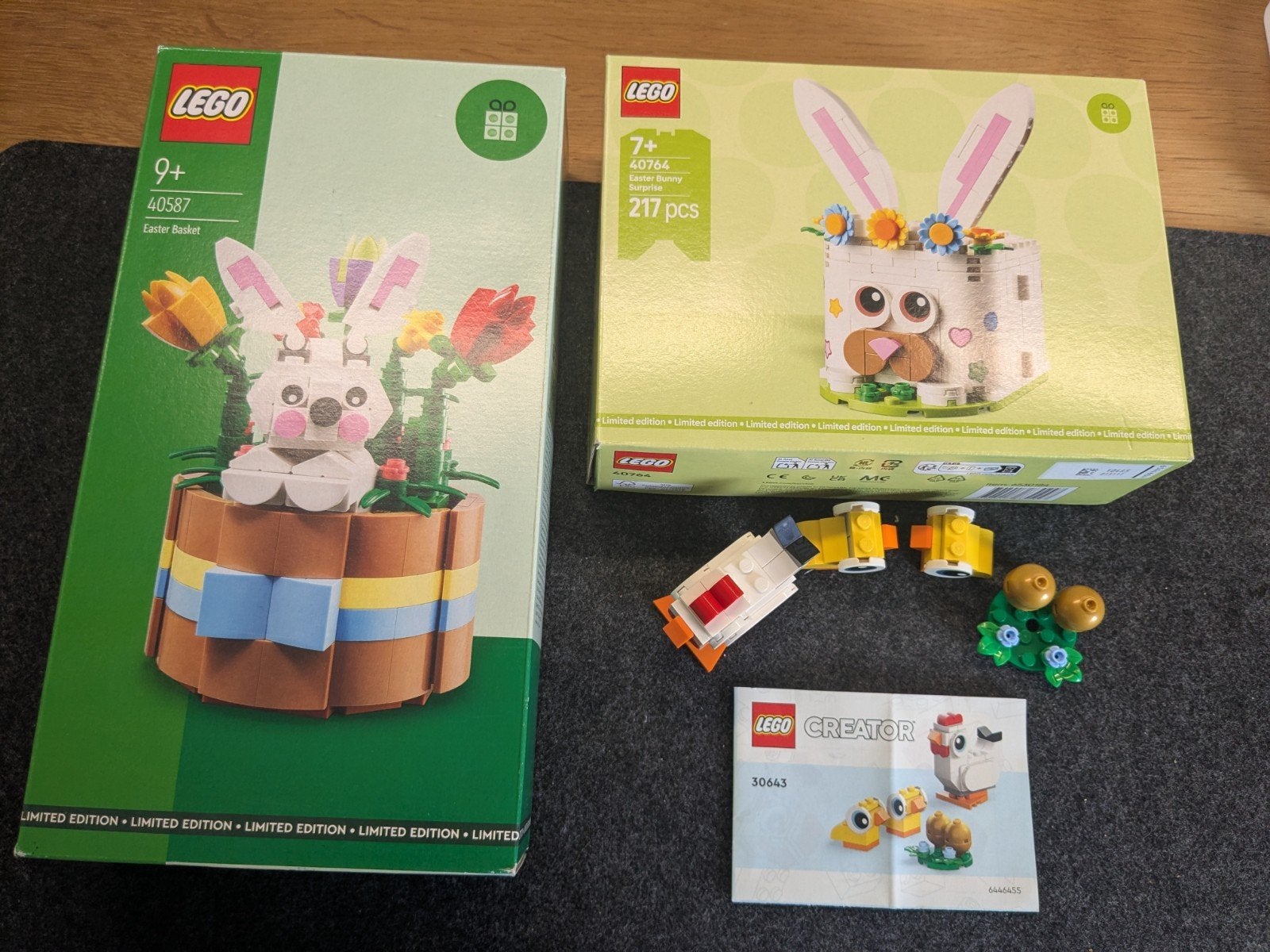 Lego Pasen 40587 40764 30643 Konijn Kip Easter Basket, Ophalen of Verzenden, Zo goed als nieuw