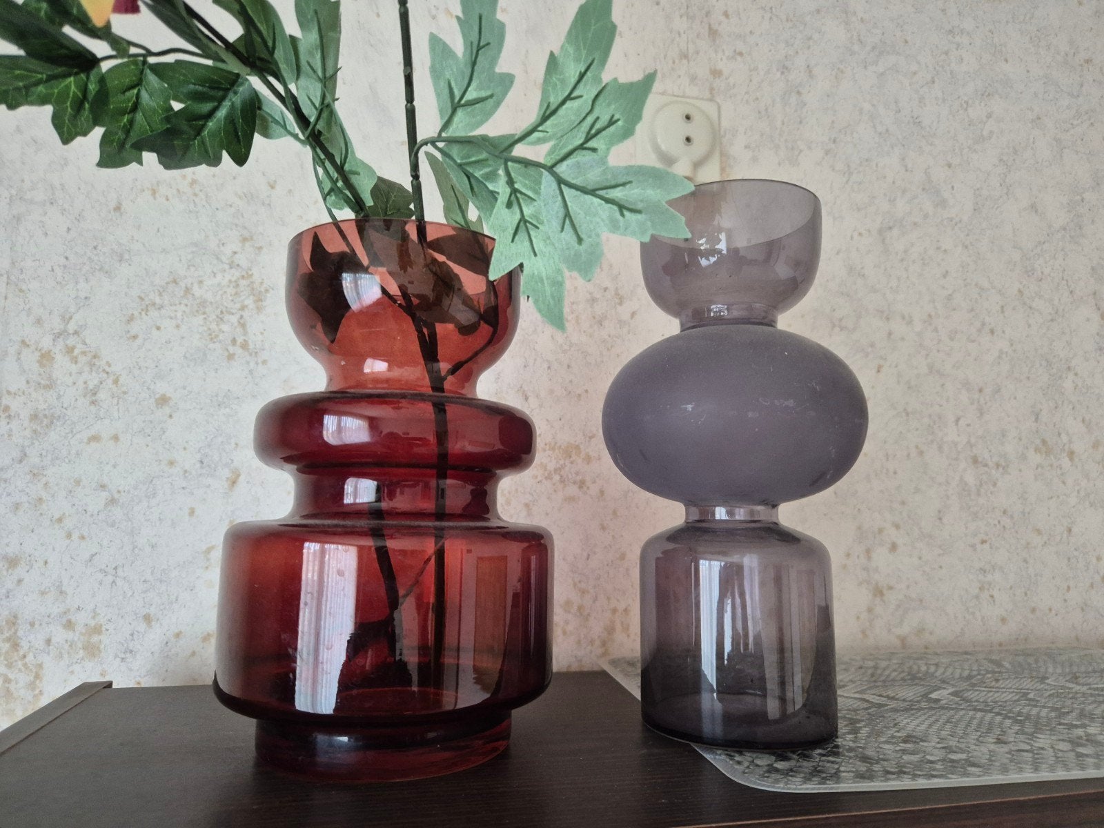 Set van 2 vintage retro bloemvazen, Ophalen of Verzenden