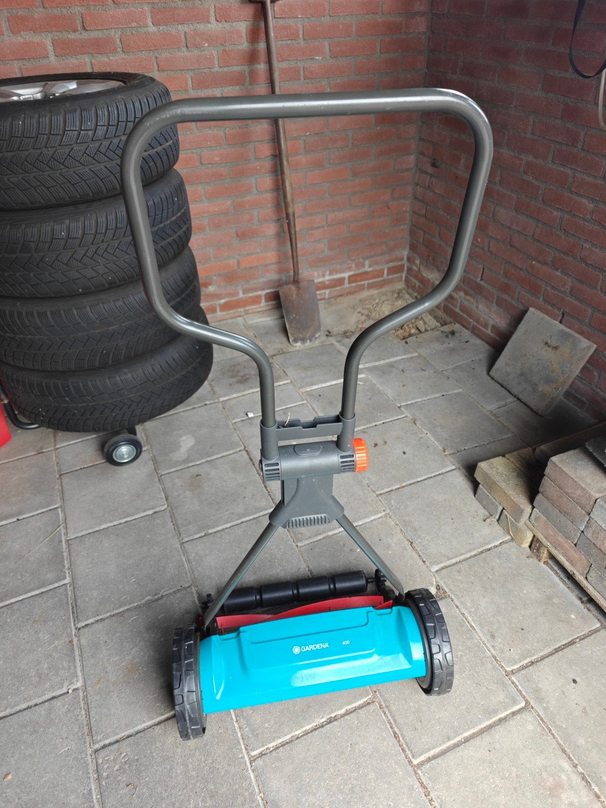Gardena 400 handgrasmaaier, Ophalen, Handgrasmaaier, Zo goed als nieuw, 40 t/m 49 cm