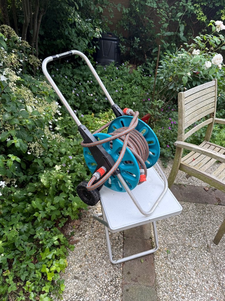 Gardena Tuinslang op haspelkar, Ophalen, Gebruikt, Tuinslang