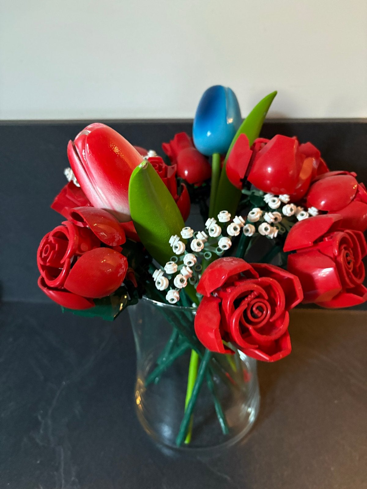 Bosje Lego Bloemen - Rode Rozen en houtenTulpen, Ophalen, Gebruikt, Overige merken
