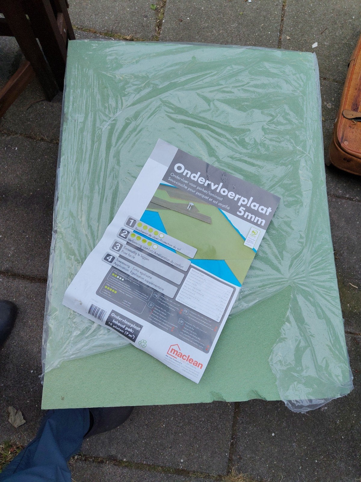 11 ondervloerplaten, Doe-het-zelf en Verbouw, Platen en Panelen, Ophalen, Zo goed als nieuw, Overige materialen, Minder dan 20 mm