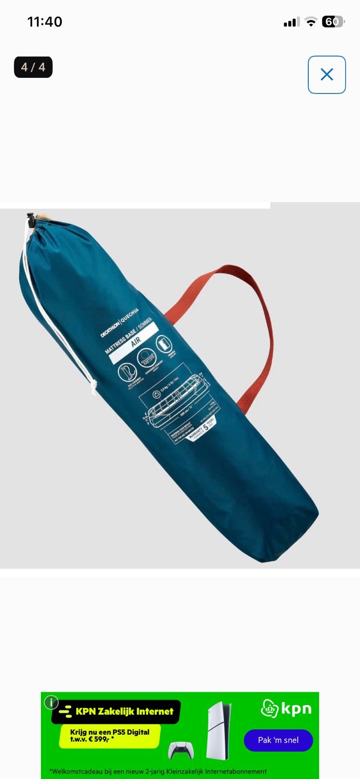 2 x quecha bed air matrassen opblaasbare lattenbodem veldbed, Ophalen of Verzenden, Zo goed als nieuw