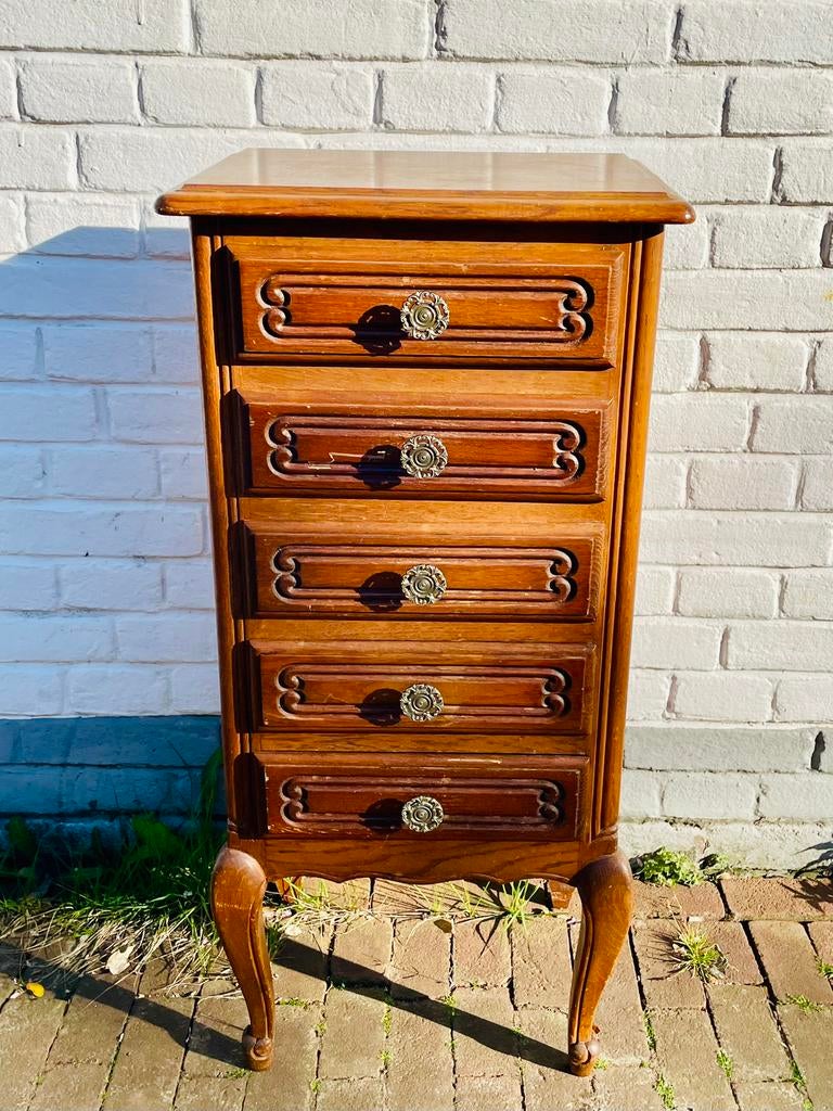 Madame Chiffonnier – Franse flair op hoge poten, Huis en Inrichting, Kasten | Ladekasten, Ophalen, Minder dan 50 cm, 5 laden of meer