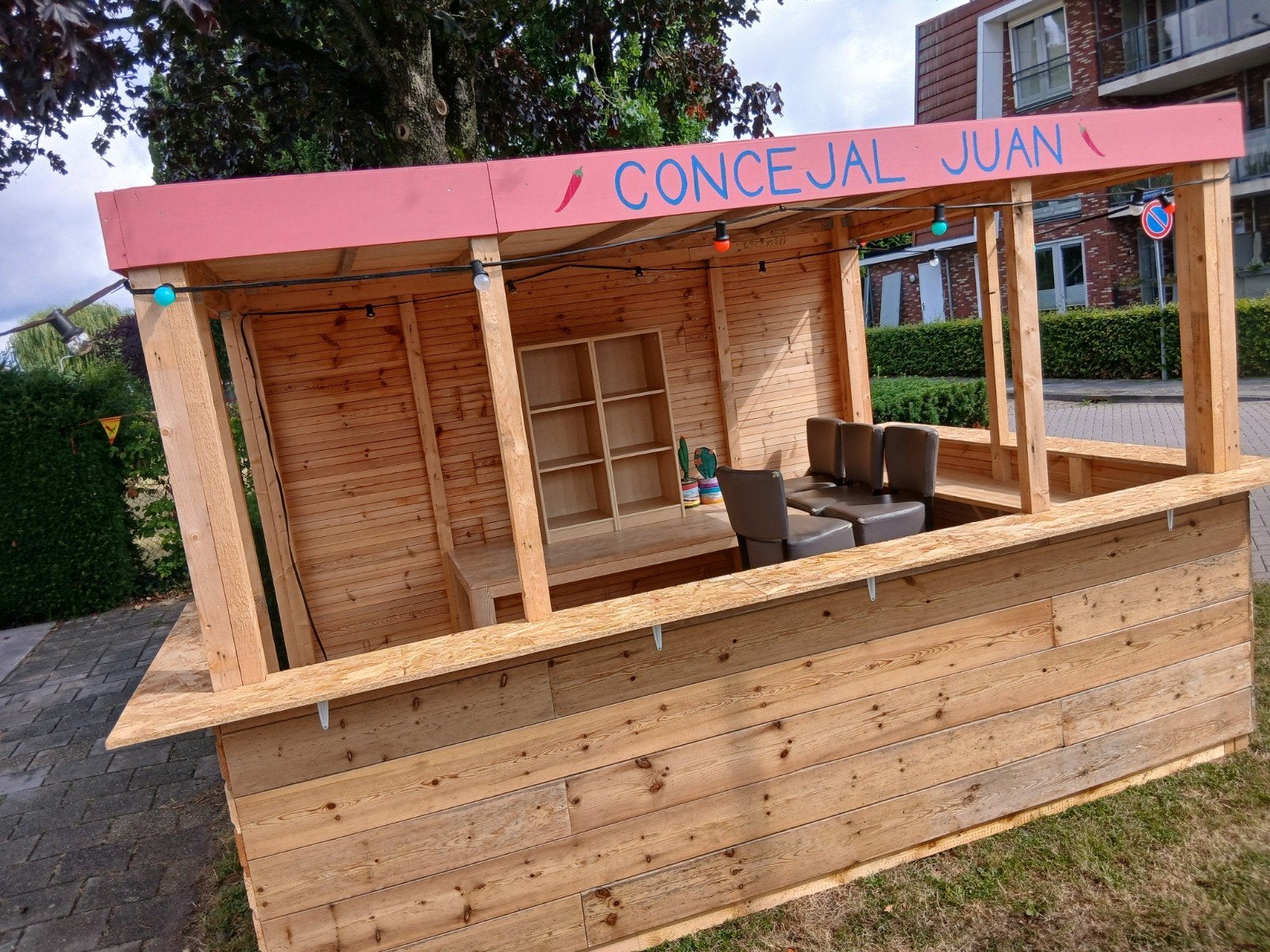 Keet hut tuinhuis optocht feestkar praalwagen hout hanghok, Ophalen, Gebruikt, Overige typen