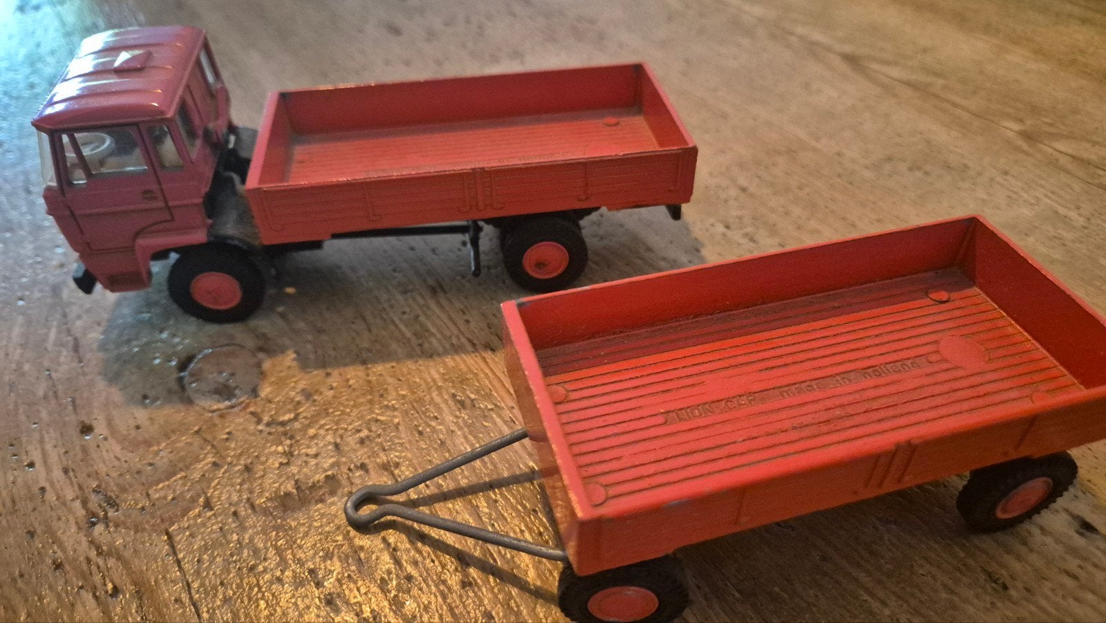 Lion Car Daf vrachtwagen met aanhanger - Vintage speelgoed, Verzenden, Gebruikt