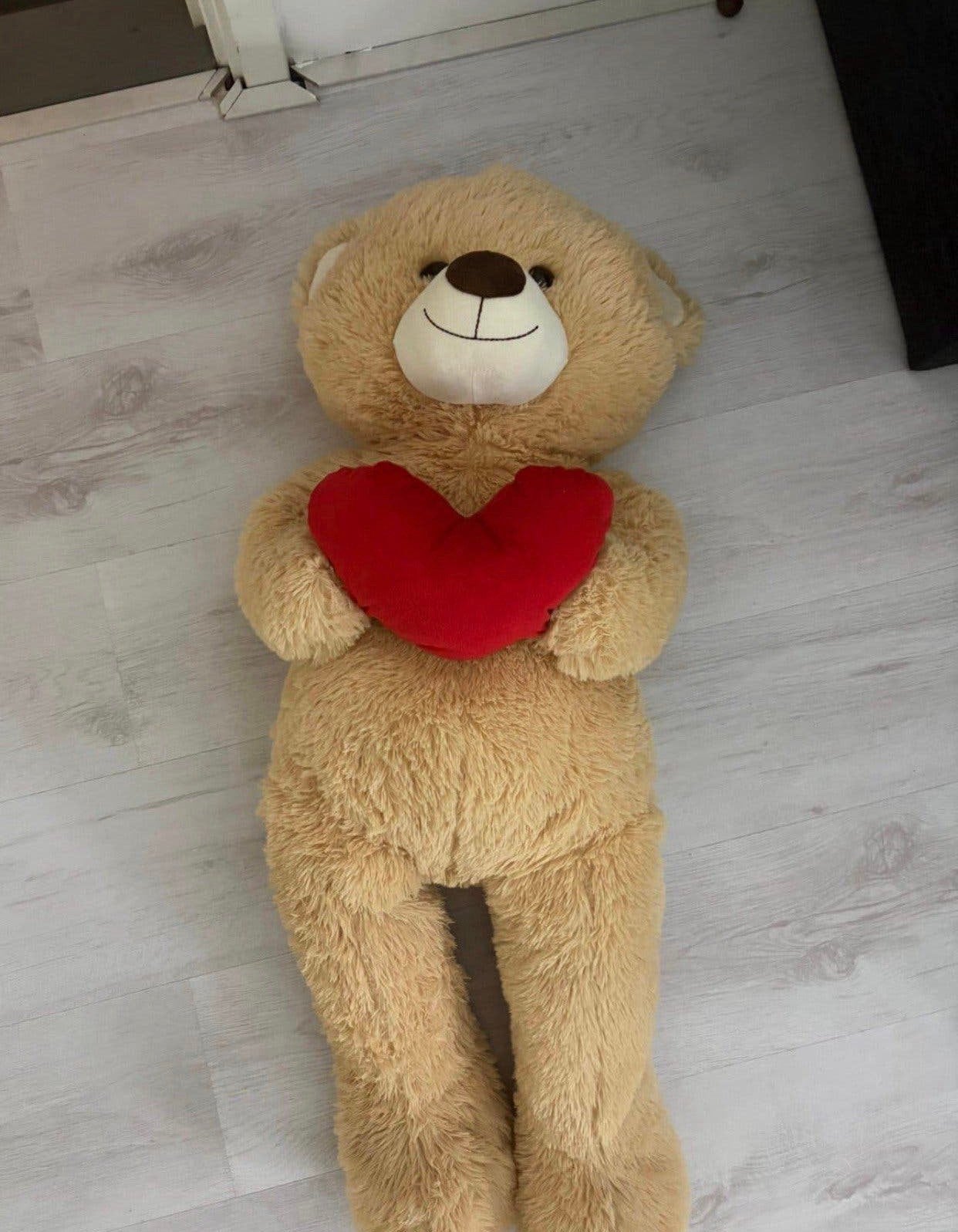 Teddybear knuffelbeer rond 1 meter, Ophalen of Verzenden, Zo goed als nieuw, Beer