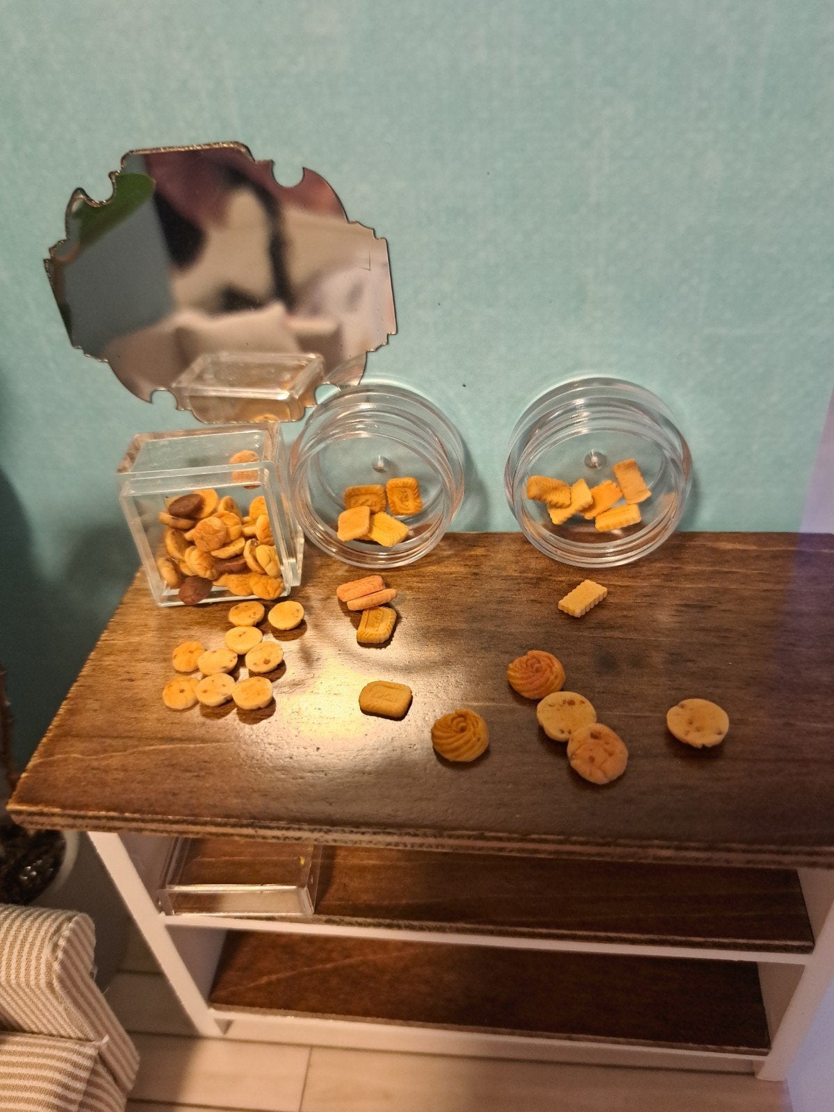 siverse koekjes schaal 1:12 poppenhuis, Ophalen of Verzenden, Nieuw, Decoratie