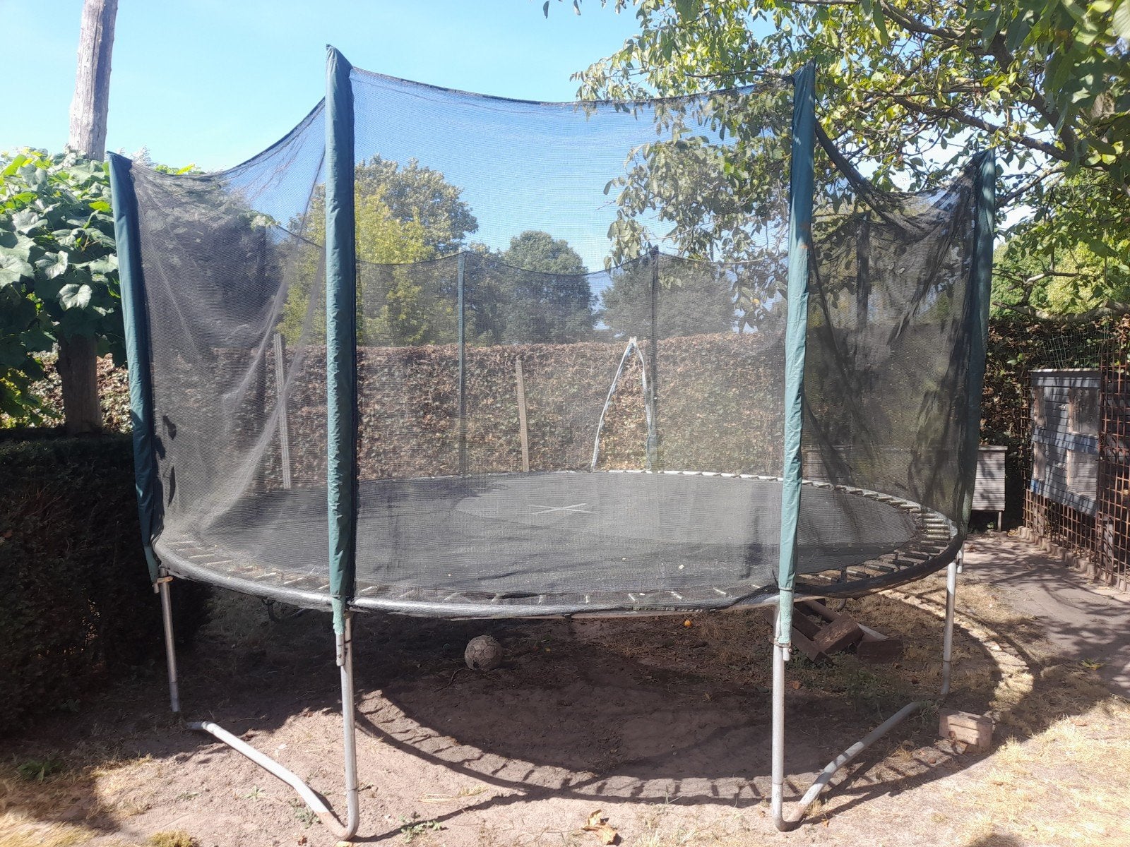Grote trampoline met veiligheidsnet, Ophalen, Gebruikt
